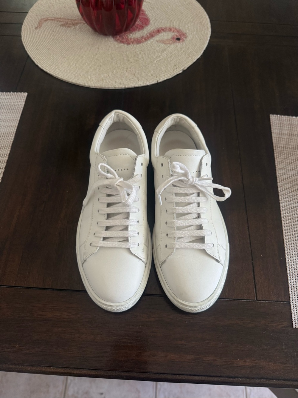 Oliver Cabell White Low-Top Leather Sneakers